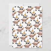 ワイルドワンカワイパンダベア1歳の誕生日 招待状 (裏面)