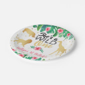 ワイルドワンガールズファースト誕生日パーティー ペーパープレート (アングル)