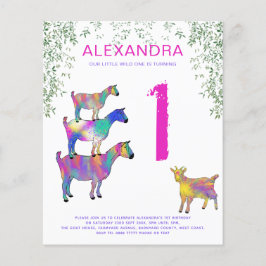 ワイルドワンガールズヤギ1st誕生日パーティー予算 チラシ