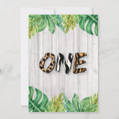 ワイルドワンガールズ ウォーターカラーサファリ ライオン 1歳誕生日 招待状 (裏面)