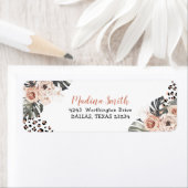 ワイルドワンガールヒョウ印刷誕生日住所 シール (インサイチュ)