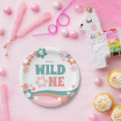 ワイルドワンガールファースト誕生日パーティープレート ペーパープレート (パーティー)