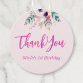 ワイルドワンガール初誕生日ありがとう フェイバータグ (正面)