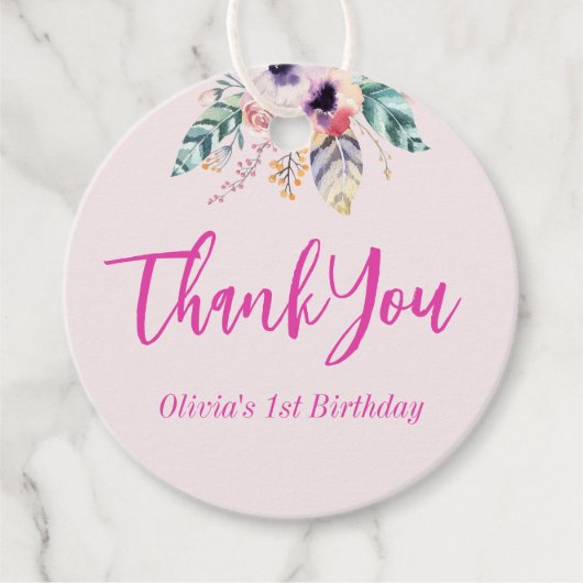 ワイルドワンガール初誕生日ありがとう フェイバータグ (正面)