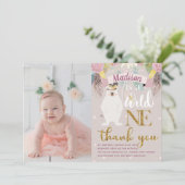 ワイルドワンガール誕生日サンキュー サンキューカード (スタンド正面)