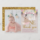 ワイルドワンガール誕生日サンキュー サンキューカード (正面/裏面)