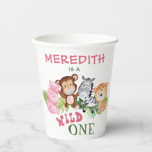 ワイルドワンガール1st誕生日 紙コップ (正面)