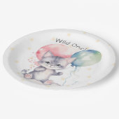 ワイルドワンキッチンバルーン1st誕生日パーティー ペーパープレート (アングル)