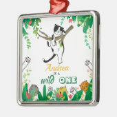 ワイルドワンキティキャットキットン誕生日招待状 メタルオーナメント (左)