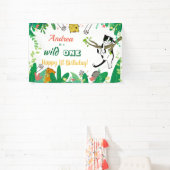 ワイルドワンキティキャットキットン誕生日招待状 横断幕 (インサイチュ)
