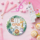 ワイルドワンキュートなサファリアニマルズ1歳の誕生日パーティー ペーパープレート (パーティー)