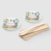 ワイルドワンキュートなジャングル動物の子どもの誕生日 ハンドファン (組立なし)