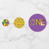 ワイルドワンキュートサファリ1st誕生日パーティーテーマ コンフェッティ (裏面)