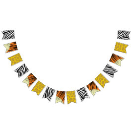 ワイルドワンキュートサファリ1st誕生日パーティーテーマ バンティングフラッグ