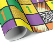 ワイルドワンキュートサファリ1st誕生日パーティーテーマ ラッピングペーパー (ロールコーナー)