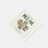 ワイルドワンキュート恐竜の最初の誕生日パーティー スタンダードカクテルナプキン (角)