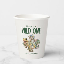 ワイルドワンキュート恐竜の最初の誕生日パーティー 紙コップ