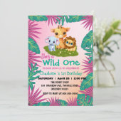 ワイルドワンキリン獅子ジャングル第1動物誕生日 招待状 (スタンド正面)