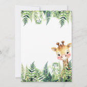 ワイルドワンキリン男女兼用赤ちゃんシャワー 招待状 (裏面)