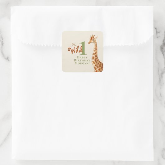 ワイルドワンキリン誕生日シール スクエアシール (バッグ)