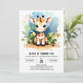 ワイルドワンキリン誕生日招待 招待状 (スタンド正面)