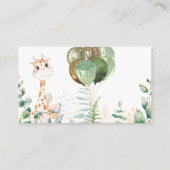 ワイルドワンキリン赤ちゃんシャワー予約リクエスト エンクロージャーカード (裏面)