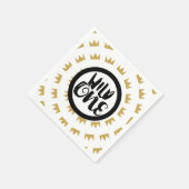 ワイルドワンキングオブシチュエーションクラウン1st誕生日パーティー スタンダードカクテルナプキン (角)