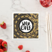 ワイルドワンキングオブシチュエーションクラウン1st誕生日パーティー スタンダードカクテルナプキン (インサイチュ)