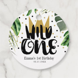 ワイルドワンキングオブシチュエーションクラウン1st誕生日パーティー フェイバータグ