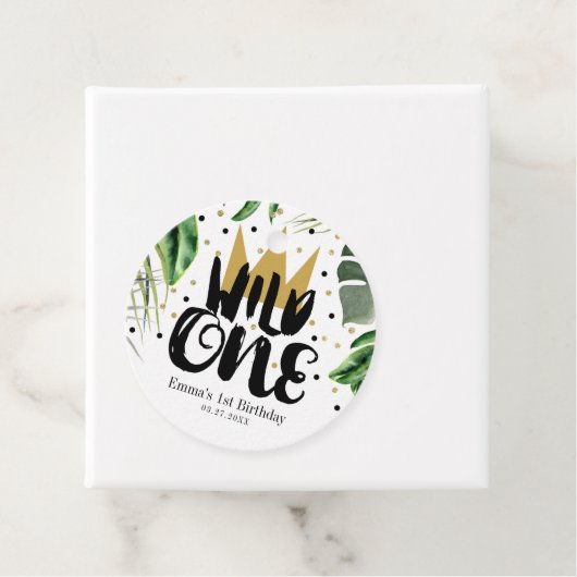 ワイルドワンキングオブシチュエーションクラウン1st誕生日パーティー フェイバータグ (インサイチュ)