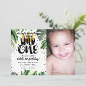 ワイルドワンキングオブシチュエーションクラウン1st誕生日パーティー 招待状 (スタンド正面)