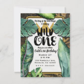 ワイルドワンキングオブシチュエーションクラウン1st誕生日パーティー 招待状 (正面)