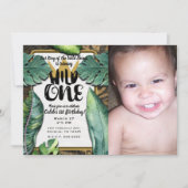 ワイルドワンキングオブシチュエーションクラウン1st誕生日パーティー 招待状 (正面)