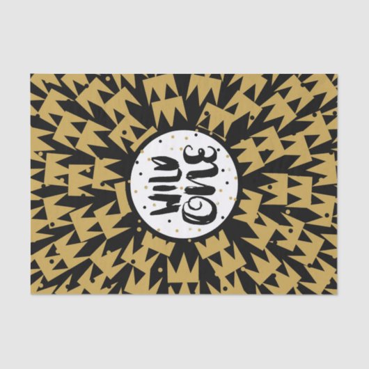 ワイルドワンキングオブシチュエーションクラウン1st誕生日パーティー 薄葉紙 (正面)