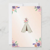 ワイルドワングリッターガールズ1歳誕生日ワン招待状 招待状 (裏面)