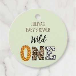 ワイルドワングリーンベイビーシャワー フェイバータグ