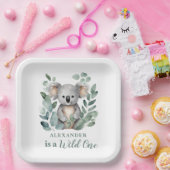 ワイルドワンコアラベアーバースデーパーティー ペーパープレート (パーティー)