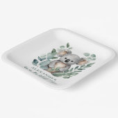 ワイルドワンコアラベアーバースデーパーティー ペーパープレート (傾斜あり)