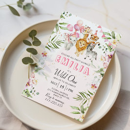 ワイルドワンサファリの誕生日の招待状 招待状