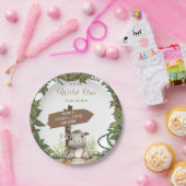 ワイルドワンサファリアドベンチャーベビーヒッポベビーシャワー ペーパープレート (パーティー)