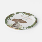 ワイルドワンサファリアドベンチャーベビーヒッポベビーシャワー ペーパープレート (アングル)