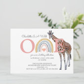 ワイルドワンサファリアニマルガールズファースト誕生日 招待状 (スタンド正面)