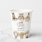 ワイルドワンサファリアニマルズガール1st誕生日紙 紙コップ (裏面)