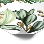 ワイルドワンサファリアニマルズジャングルグリーンリー誕生日 ポスター (角)