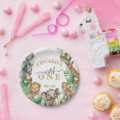 ワイルドワンサファリアニマルズバルーンベビー1歳 ペーパープレート (パーティー)