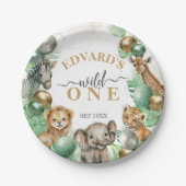 ワイルドワンサファリアニマルズバルーンベビー1歳 ペーパープレート (正面)