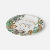 ワイルドワンサファリアニマルズバルーンベビー1歳 ペーパープレート (アングル)