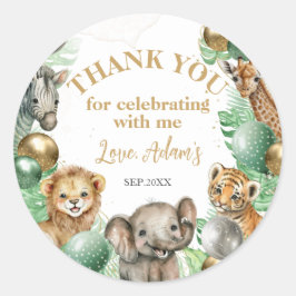 ワイルドワンサファリアニマルズバルーンベビー1歳 ラウンドシール