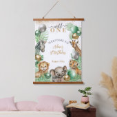 ワイルドワンサファリアニマルズバルーンベビー1歳 吊り下げ型タペストリー (寝室)