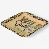 ワイルドワンサファリアニマルズファースト誕生日ボーイ ペーパープレート (傾斜あり)